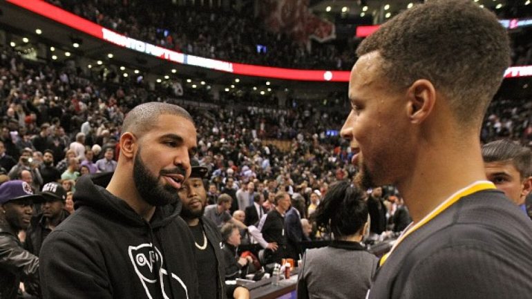 drake-daps-up-steph-curry-courtside-amid-lebron-james-drama:-nba-friendships-unfold.
